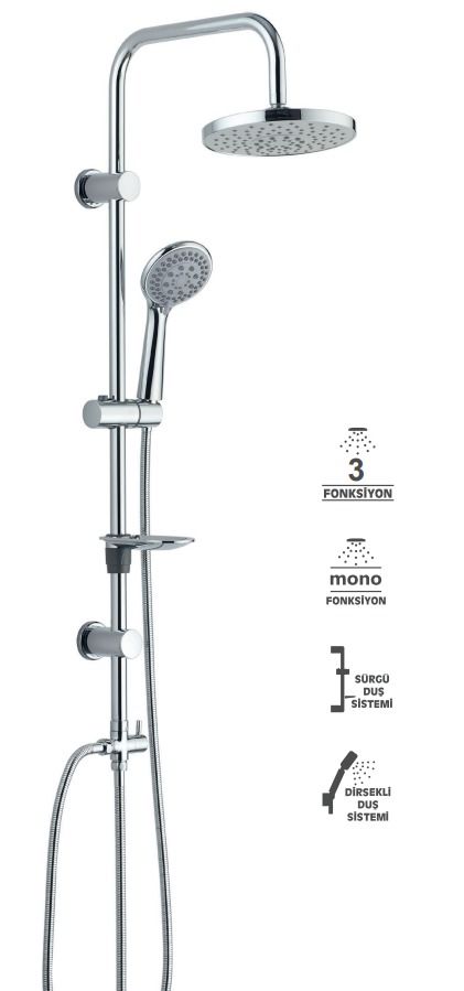 İstanbul Paslanmaz Robot Duş Sistemi 3 Fonksiyonlu