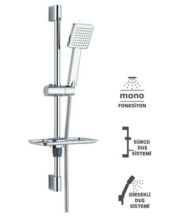 Sürgülü Barcelona Duş Sistemi Mono Fonksiyon